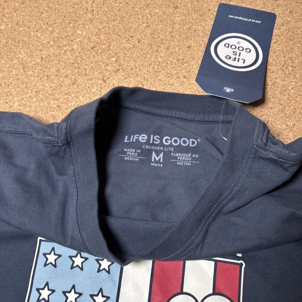 Men's Land the Free Flag Short Sleeve Crusher-LITE Tee Size M H2 - Picture 4 of 8